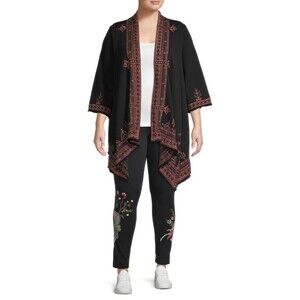 Johnny Was Eyal Cotton Knit Cardigan Boho Size S Festival Coachella Fall Winter